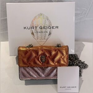 Kurt Geiger London ~ Kensington Metallic Micro Crossbody Bag ~ Never Used!